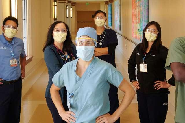 UCLA Health Staff wearing masks